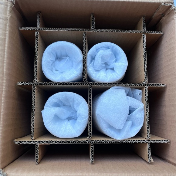 NIB Anthropologie Hand-carved Sofia Flutes, Set of 4 - Picture 5 of 10